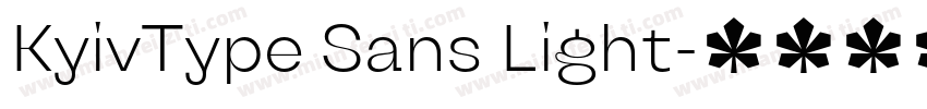 KyivType Sans Light字体转换
